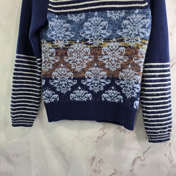 Sparrow Sweater Women Small Blue Arras Cardigan Zip Lambswool Mohair - Picture 7 of 11